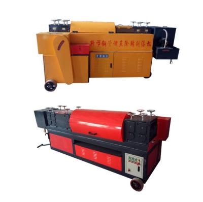 China Motor Construction Work Machine Steel Tube Straightener Pipe Derusting Wire Drawing Machine zu verkaufen