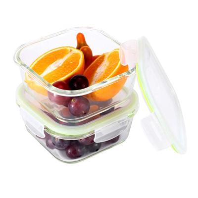 China Viable Heat Resistant Glass Container Food Container Set Made in China for sale