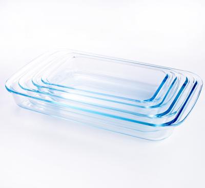 China LEHE Sustainable Cake Pizza Tray Glass Dish Baking Glass Bakeware for sale