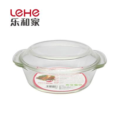 China CLASSIC Heat Resistant Steam Pot With Glass Lids Transparent Glass Cooking Pots for sale