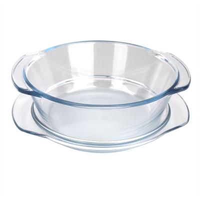 China Clear Stackable Home Kitchen Non Sticking Cooking Pot Glass Casserole for sale