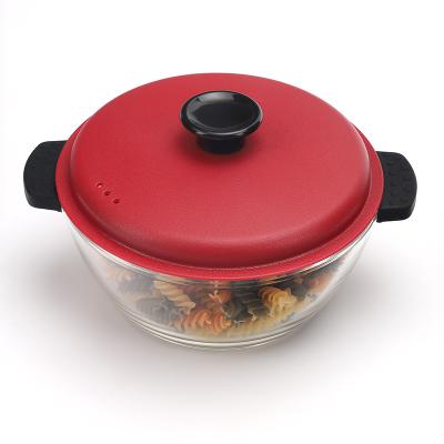 China Sustainable Heat Resistant Glass Casserole Jar Mini Cookware Sets for sale