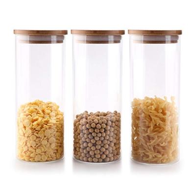 China Sustainable Eco - Friendly Glass Jars With Lid Glass Bean Jars Spice Jar For Wholesale for sale