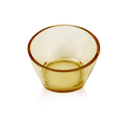 China New Design Sustainable Heat Resistant Amber Glass Bowls Microwavable Glass Bowls for sale