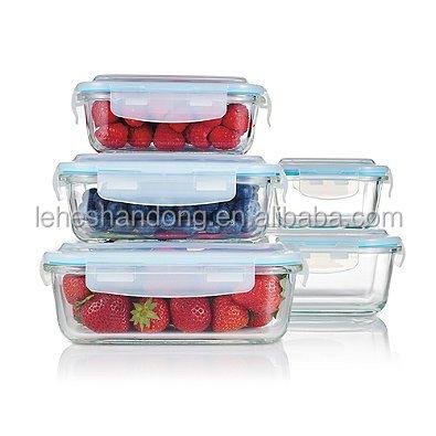 China Sustainable Brand New Glass Food Storage Bento Lunch Box Container Set With Great Price for sale