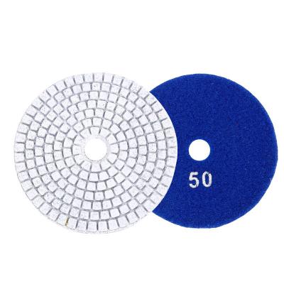 China 4inch/100 Diamond Hardware Abrasive Wet Polishing Pad For Grinding Marble Granite for sale