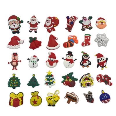 China Washable Hot Selling PVC Soft Rubber Halloween Decorations Nightmare Before Christmas Croc Charms Shoe Accessories Fit Croc Charm Xmas for sale