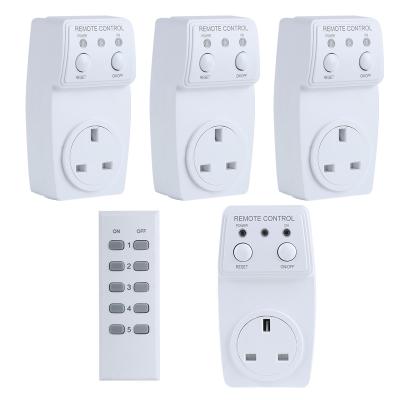 China UK Type Remote Control Socket Residential / Multipurpose Wireless Socket Smart Socket Outlet for sale