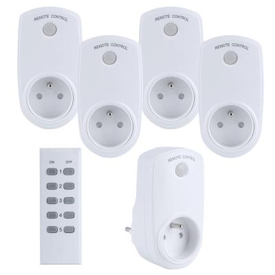 China France Standard Residential / General Purpose Wireless Electrical Switch Electrical Outlet With Remote Control for sale