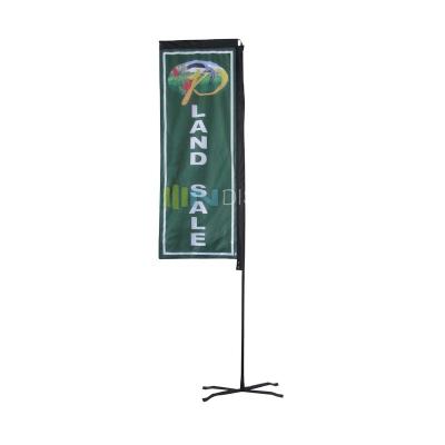 China Environmental Friendly Double Sided Outdoor Promotional Banner Advertising Flag Stand With Full Color Custom Printing for sale