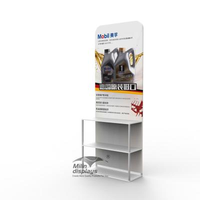 China Advertising Custom Show Promotion Racks Floor Standing Display Stand With Shelves for sale