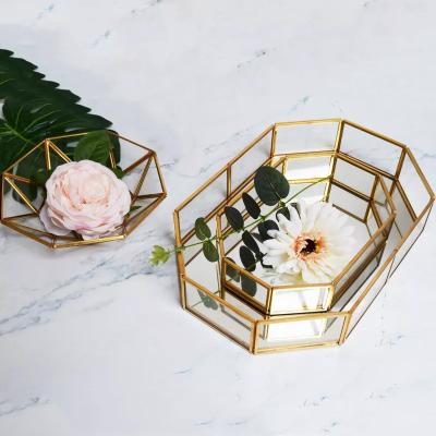 China Metal+Glass Mirror Rolling Modern High Quality Rolling Tray Vanity Trays Glass Mirror Metal Pallet for sale