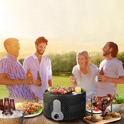 China Easily Assembled Household Smokeless Round Outdoor BBQ Grill Charcoal Carbon Grill Windproof BBQ for sale