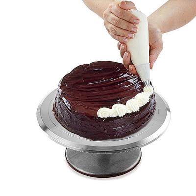 China 2021 Aluminum Alloy Cake Turntable Cake Decorating Baking Viable Non-slip Rubber Bottom Tool for sale