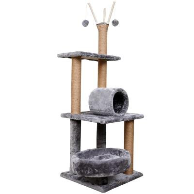 China 2022 Factory Good Quality Funny Luxurious Sisal Scratch Post Cat Scratch Pole Funny Luxurious Tower Viable for sale