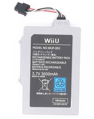 China Video Game Player 3600mah 3.7v Rechargeable Battery Pack For Wii U Gamepad for sale