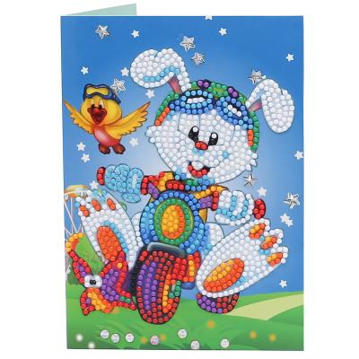 China Europe Design Hot Selling Eco-friendly Natural Painting For Christmas Cute Animal Diamond Greeting Cards Gifts 5D DIY for sale