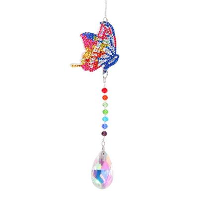 China Eco-friendly 5D DIY Wind Chime Sun Catcher Diamond Painting Special Shape A/B Bead Bedroom Wall Decoration for sale