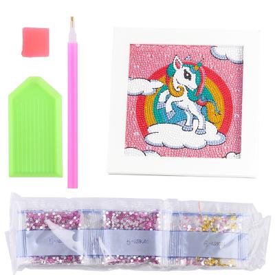 China Eco-Friendly 5D Diamond Painting Kit For Kids Easy And Small DIY Full Drill Painting By Number Kits Rhinestone Embroidery Best Gift For Kids for sale