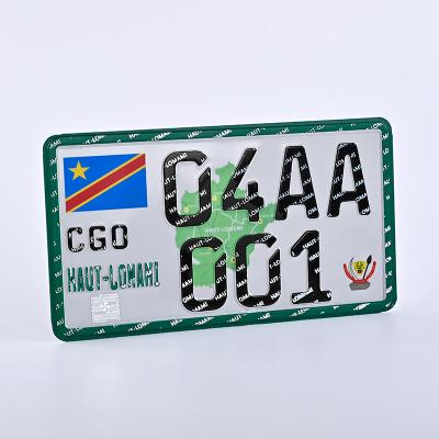 China New Arrival Custom Wholesale Aluminum High Quality Manufacturer Custom Printed Metal Sign Aluminum Reflective Embossed Car Number License Plate for sale