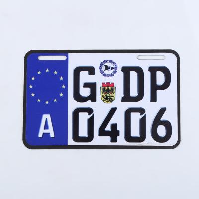 China European Best Selling Aluminum License Plates European Custom License Plate for sale