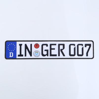 China Wholesale Cheapest Embossed License Plate Aluminum Logo Plate Custom Made for sale