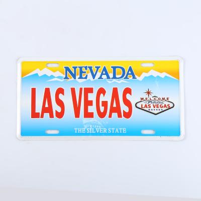 China Nevada Bicycle Car Number Plate High Quality Custom Skin Metal Car Embossed Aluminum License Plate for sale