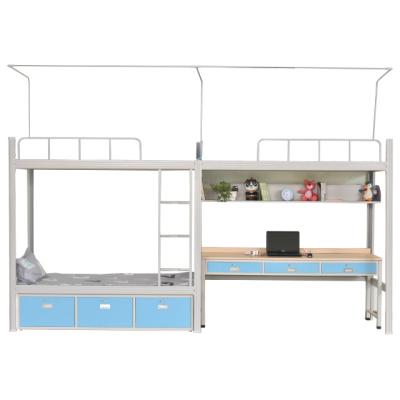 China Dormitory Stretch High Quality Rocky Cheap Attic College Student Military Metal Bunk Beds for sale