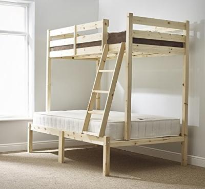 China Bunk Beds Modern Pine Solid Wood Bunk Bed With Ladder for sale