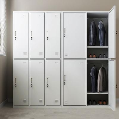 China High Quality (Size) Adjustable Bedroom Furniture Metal Locker Storage Cabinet Clothes Wardrobe for sale