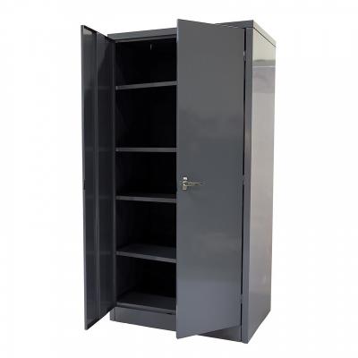 China Adjustable (Height) Knock Down Office Furniture Metal Two Doors Closet And Wardrobe for sale