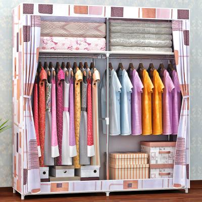 China Nonwoven Collapsible Metal Furniture/Wardrobe Folding Wardrobe Designs /wardrobe Closet For Clothing for sale