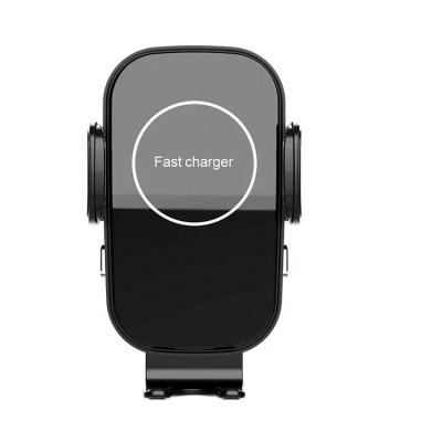 China Magnetic Car Mount 15W Car LED Smart Cell Phone Qi Fast Charging Mobile Wireless Charger for sale