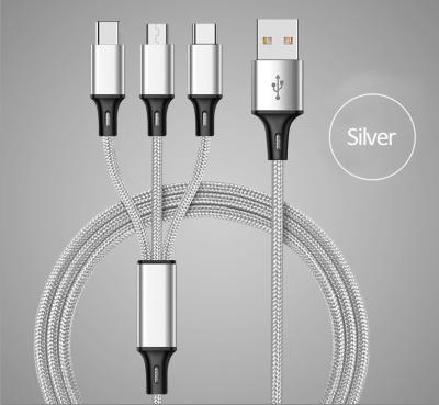 China High Quality Portable Fast Charging MP3/MP4 Player 3 in 1 Charger Cable for sale