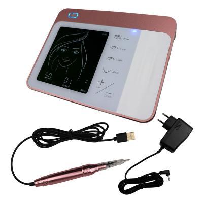 China Electric Gun Type Full Touch Screen Rotary Permanent Makeup Tattoo Machine Digital Machine Kit For Eyebrow for sale