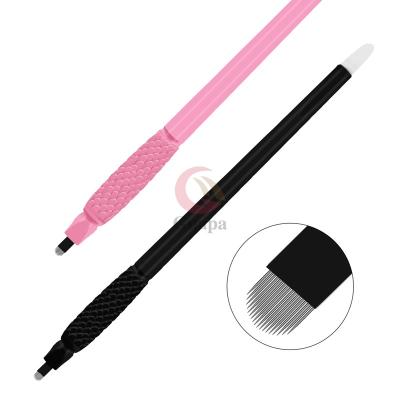 China Hot Sale U Pen Eyebrow Tattoo Hand Tools Disposable Permanent Microblading 0.15/0.18mm /0.20mm Eccentric Eccentric Blade for Hairstrokes for sale