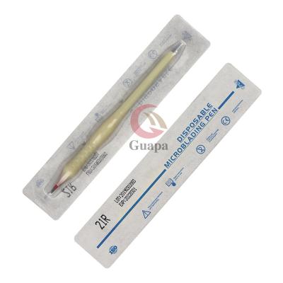 China Wholesale 3D Pen Blades 7R 21R Microblading Permanent Disposable Eyebrow Shading Manual Tool For Ombre Brows Blister Pack for sale