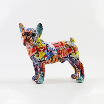 China Global Hot Sale Promotional Custom Water Graphic Hydraulic Film Transfer Printing Bull Dog Resin Crafts Home Decor for sale