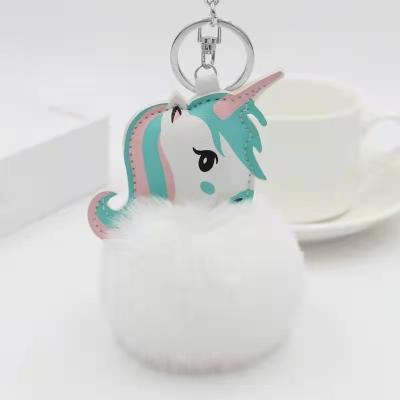 China New Style Promotion Gift OEM Custom Squeaker ODM Mini Plush KeychainsWith Horse Animal Plush Toys Key Chains for sale