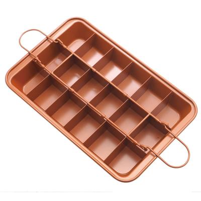 China Shenzhen Factory Straight Hair Tools 18-Lattice Sustainable Non-Stick Cloth Brownie Bakeware for sale