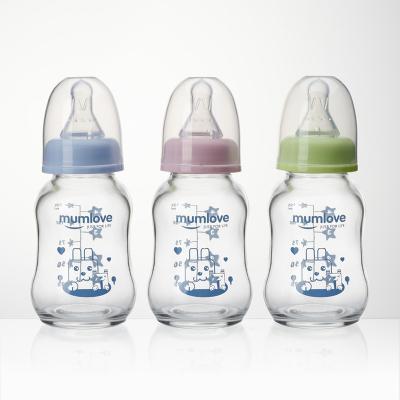 China BPA Free Hot Selling 4 Ounce High Borosilicate Glass Body Baby Bottle Arc for sale