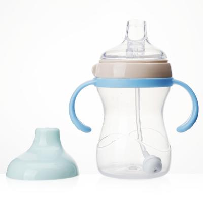 China Custom BPA Free Logo Pp Baby Training Water Cup 270ml pp Baby Training Water Cup With Spout Wholesale for sale