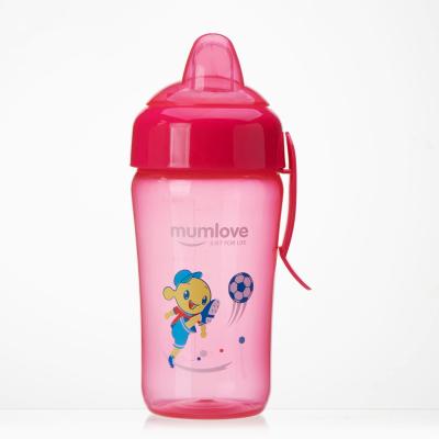 China 300ml/10oz Viable Hot Water Bottle Baby Suction Cup With Cover PP Silicone Plastic Water Baby Sippy Cups for sale