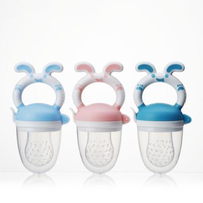 China BPA Free Rabit Form Fresh Vegetable Fruit Feeder Nipple Feeder BPA Free Silicone Baby Food Feeder for sale