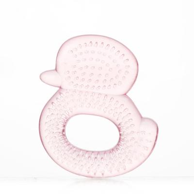 China Distilled Water Inside Teething Toy Food Grade Approved Silicone Teether BPA Free Aqueous Baby Teether For Baby for sale