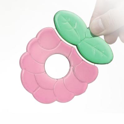 China Soft Silicone Baby Teether Ring Silicone Toy Baby Fruit Teether Teether New Design Bpa Free for sale