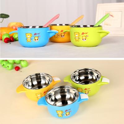 China Plastic Suction Feeding Baby Suction Bowl Thermal Sustainable Stainless Steel Heat Resistant Baby Bowl for sale