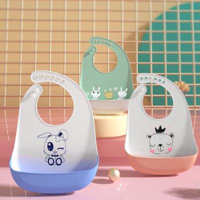 China BPA Free Wholesale Feeding Supplies Bpa Free Waterproof Silicone Baby Bib With With Food Catcher Baby Silicone Bibs for sale