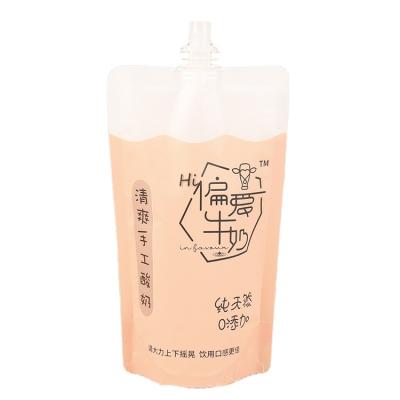 China Food Grade Moisture Proof Custom Printed Plastic Beverage Drinks Beer Juice Liquid Holder Up Spout Pouch Bag Beverage Pouches Bags for sale