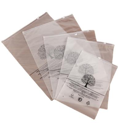 China Custom Clear Frosted T-shirt Zip Lock Clothing Packaging Bags Moisture Proof / Underwear Bags for sale